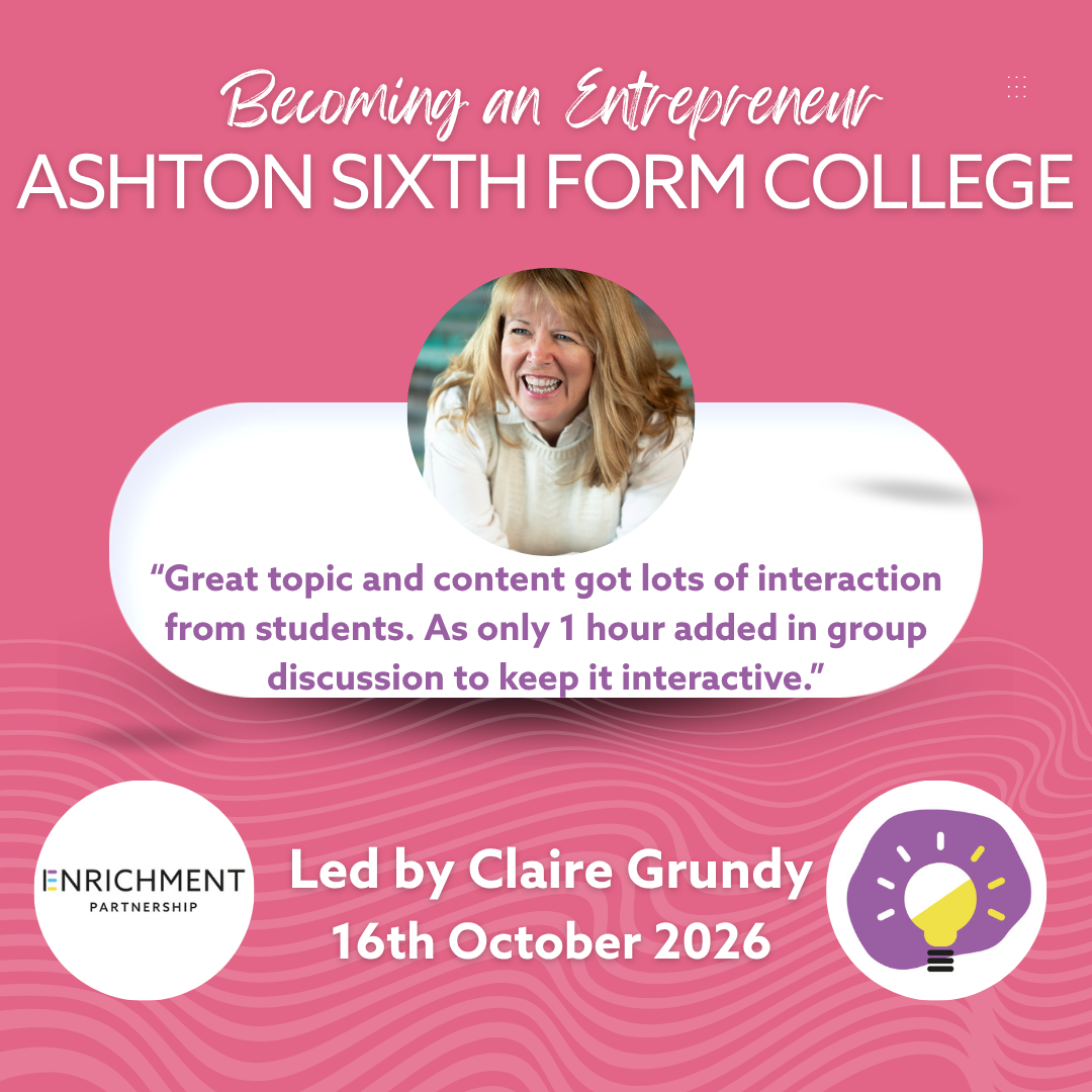 Read more about the article Ashton Sixth Form College – Entrepreneur Talk
